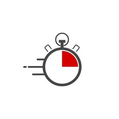 Fast delivery flat icon, Speed Time Icon Logo