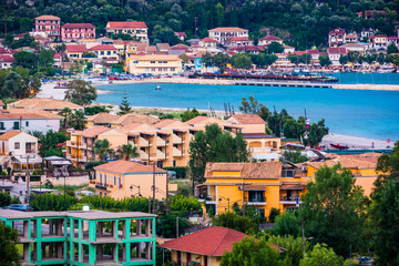 View over Vasiliki Village, Lefkada island, Greece