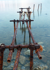 Naklejka premium Rusty jetty