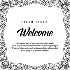 Greeting card for welcome floral design vector illustration