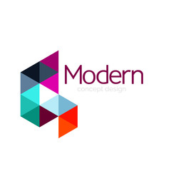 Triangle shape design abstract business logo icon design. Company logotype branding emblem idea