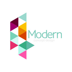 Triangle shape design abstract business logo icon design. Company logotype branding emblem idea