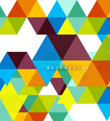 Multicolored triangles abstract background, mosaic tiles concept