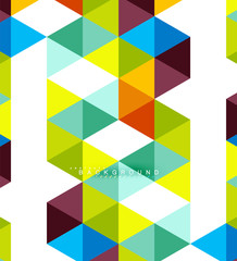 Multicolored triangles abstract background, mosaic tiles concept