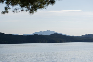 mountain view across the lake