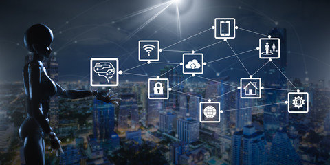 AI, Artificial intelligence conceptual of next generation technology