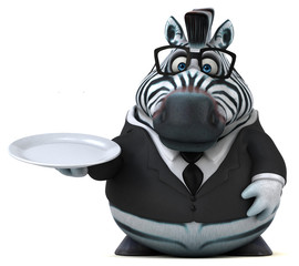 Fun zebra - 3D Illustration