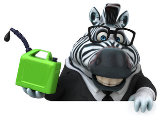 Fun zebra - 3D Illustration