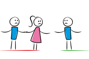 Ein Mann und eine Frau helfen einem Mann