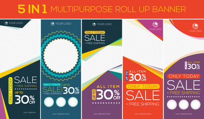 Multipurpose roll up banner