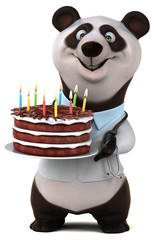 Fun panda - 3d illustration © Julien Tromeur