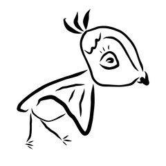 A little tired or sad bird with a tuft