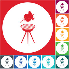 Grilled chicken icon