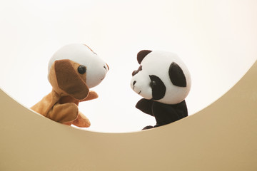 Circle animal puppet doll close friends BFF mouse Giraffe Panda © TK6