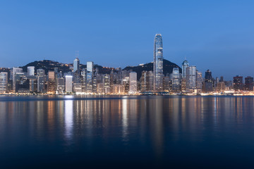 Fototapeta na wymiar Hongkong's bustling urban skyline