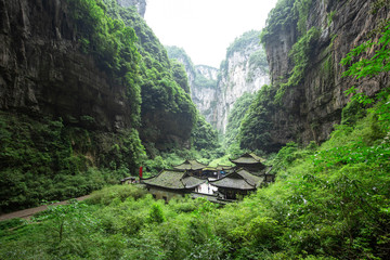 Wulong natural bridge park in chongqing china © Yan