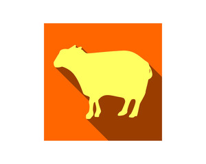 goat silhouette fauna animal safari image vector icon logo