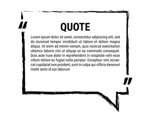 Vector block quote.Quote text template. Vector frame for text