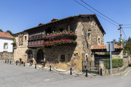 Lierganes, Spain. The Casa de Miera-Rubalcaba, a 18th century rural palace in the neighborhood of Rubalcaba, in the Cantabrian town of Lierganes