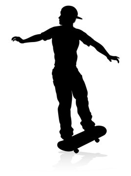 Skater Skateboarder Silhouette