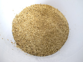 Spent Grain after mashing in a bucket from Homebrew : Craft Beer