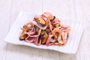 Marinated seafood cocktail