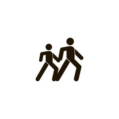 street crossing sign icon. flat design