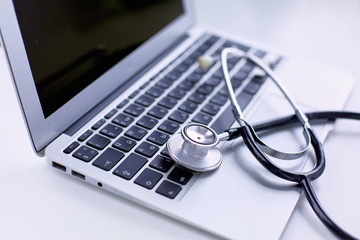 Workplace of the doctor in the office