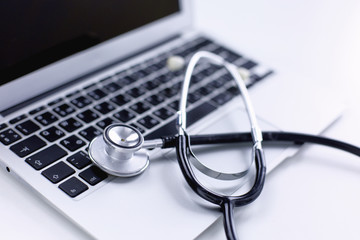 Workplace of the doctor in the office