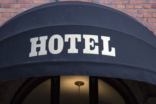 Hotel Sign on Building