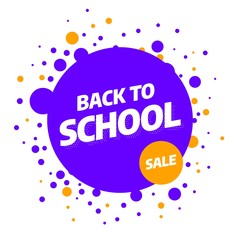 Back to school Sale banner template design, Big sale special offer. Vector illustration.