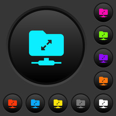 FTP uncompress dark push buttons with color icons