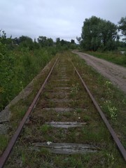 Fototapeta na wymiar old railroad track