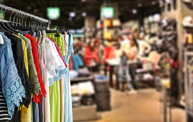 Clothes and shop interior 