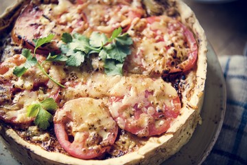 Mushroom quiche food photgraphy recipe idea