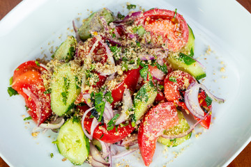 Georgian salad with onion