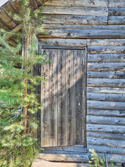 old door on a wooden background