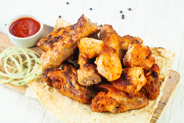 Meat kebab mix plate