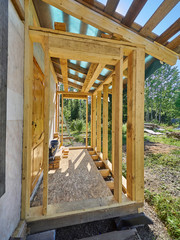 construction of a frame house