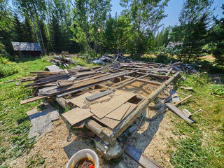 ruined house in the village