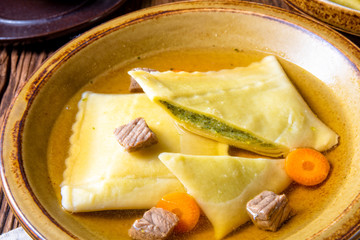 Delicious Swabian original! Maultaschen with traditional filling