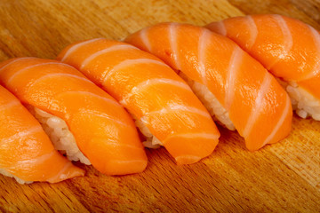 Sushi with salmon