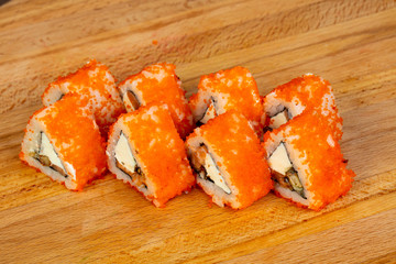 Roll with salmon and eel