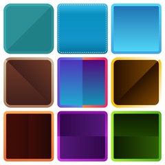 Square color frames with rounded corners