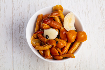 Tasty pickled mushrooms