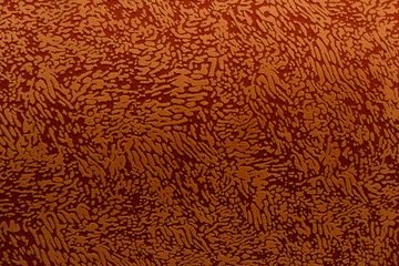 structural unusual pattern on fabric of orange-red color