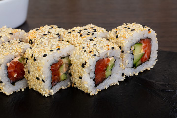 Delicious sushi roll