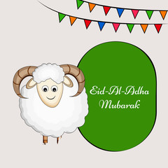 Illustration of background for the occasion of Muslim festival Eid-al-adha 
