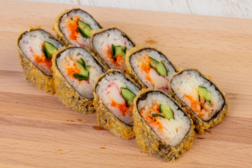 Tempura roll with crab
