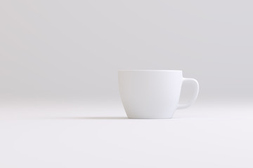 cup of strong coffee on a white background